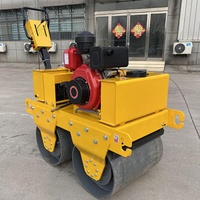 Factory Price Hand Held Asphalt Roller Walk Behind Double Drum Compactor Drum Vibratory Road Roller for Sale