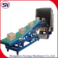 Container Truck Loading Unloading Belt Conveyor Motorised Telescopic Roller Conveyor for Carton Box