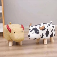 Creative cartoon animal elephant shoe changing stool living room sofa stool fabric adult low stool