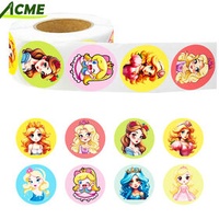 Factory Direct Wholesale Recyclable PVC Cartoon Cutout Stickers Individual Waterproof Cute Plastic