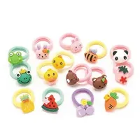 Wholesale Carton Animal Small Rubber Band Girl Elastic Hair Band Set