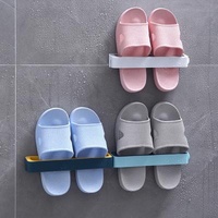 Free Punching Paste Asphalt Storage Can Be Folded Bathroom Toilet Slipper Wall Hanging Stand Viable