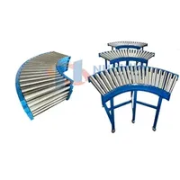Best Quality Blue PP Roller Curved Roller Conveyor for Lightweight Carton Conveying System