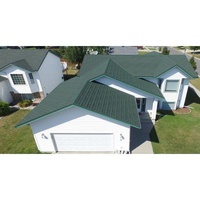 Fireproof Villa Green Asphalt Aluminum Zinc Stone Roof Tiles