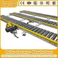 China Roller Conveyor Manufacturer Heavy Duty Motorized Galvanized Automatic Drum Roller Conveyor Chain for Pallets Carton/Boxes/Logistic Conveyor Lines