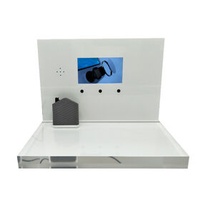 OEM LCD Screen Acrylic Countertop Display Stand with Video L Shape Display Stand