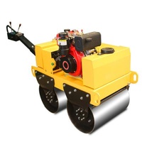Construction Machinery Walk Behind Single Drum Roller Hand Compactor 1 Ton Pedestrian Roller Vibratory Asphalt Double Roller Compactor