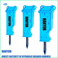 Hydraulic Asphalt Skid Steer Hammer 165MM Digging Concrete Road Breaker