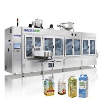 Food Factory Price 1L 2L Peanut Oil Coffee Mate Creamer Liquid Egg Gable Top Carton Filling Machine Production Line