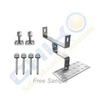 Commercial Aluminum Hook Roof Flashing Solar Bracket 30 Years Lifespan Alloy.stainless Aluminum Steel For Asphalt Tile Roof