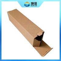 Corrugated shipping box custom paper tube folding poster long square mailing tube box shipping carton