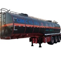 CIMC cheap 3 axis carbon steel 40KL 36cbms pavement petroleum asphalt bitumen palm oil fuel transport tank truck semi trailer