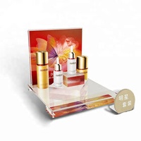 Acrylic Countertop Cosmetic Display Stand Custom L shape Perfume Display