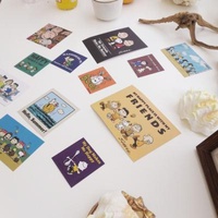 Europe Instagram Peanut Cartoon Postcard Girl Heart Cartoon Hand Book Sticker Cute Wall Decoration Card