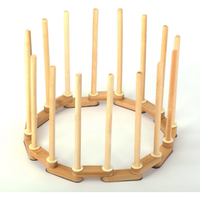 High Quality Natural Bamboo Kitchen Countertop Multifunctional Drying Rack Bamboo Bottle Drying