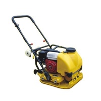 Road Construction Handheld Asphalt Soil Tamper Gasoline Engine Asphalt Soil Compactor Powered Vibrating Plate Compactor with Water Tank