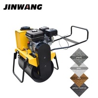 Portable mini single drum drive asphalt road roller human compactor HONDA GX160