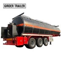 Heating Semi Truck Trailer CIMC Quality 3 Axles 40tons Asphalt Bitumen Storage Tank Truck Trailers