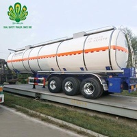 Heating Truck Trailer Shengrun 3 Axles 12 Tire 42 CBM Asphalt Tank Bitumen Tanker Trailer With Insulation