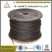 Steel Wire Rope coated with Asphalt/black steel wire rope /black galvanized steel wire rope