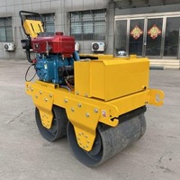 600 Kg Practical Small Car Asphalt Paver Road Roller Quality Assurance Double Drum Hua Full Hydraulic Pump
