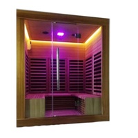 Computer Control Panel Infrared Sauna Room With Asphalt Portable Infrared Heater Triple Heater Sauna