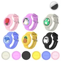 Cartoon Waterproof Bracelets Kids Soft Rubber Case Wristband Holder Silicone Airtag Band