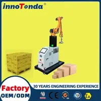 Automatic Carton Box Palletizing Robot Arm Palletizer for Beer Yogurt Milk Carton