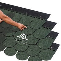 Factory Custom Beautiful Modern Texture Green Fish Scale Roofing Asphalt Shingles High Quality Roof Tiles for Construction