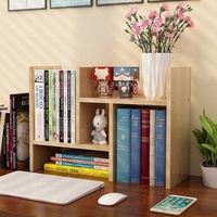 Office Storage Rack Countertop Bookcase Office Desktop, Office Storage Adjustable Wood Display