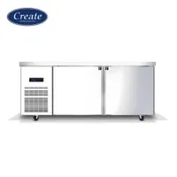 1.5m Capacity Single Temperature Commercial Countertop Freezer Stainless Steel Two-Door Air-Cooled Workbench
