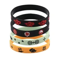 Hot Sale Fashion Design Naruto Anime Cartoon High Quality Personalized Custom Rubber Wristband