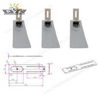 Asphalt Tile Roof Aluminum Waterproof Solar Flashing Plate With L Hook Metal Feet