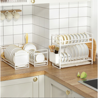 Japanese simple carbon steel countertop dish rack single double chopsticks storage draining chopsticks