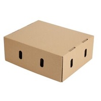 Custom design 5-Ply Corrugated Paper Fresh Fruit Shipping Carton Empty Cardboard Fruit Packing Box for fruit Export