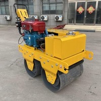 Construction Machinery Road Roller Mini Asphalt Double Drum Soil Compactor Vibratory Roller 0.5 Ton Mini Road Roller