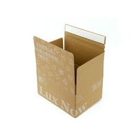 Sturdy storage box foldable packaging corrugated carton custom closing self-stick zipper mailer box