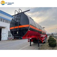 Asphalt Bitumen Storagge Transportation Tank Insulation Semi Trailer Tri Axles Truck