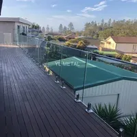 Y L Spigot Glass Railing Frameless Balcony Deck Sleek Guardrail for Decks