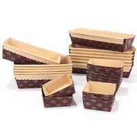 Disposable Rectangle Kraft Toast Box Pastry Tools Cake Liner Paper Loaf Pans Bread Tray