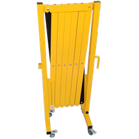 Horizontally Retractable Metal Yellow and Black Guardrail
