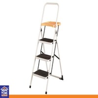 Modern 3 Steps Steel Ladder for Home with Handrail and Spong Black or Custom Color