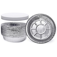 Food Cup Pizza Container 300ml Mini Foil Pastry Dessert Bread Round Aluminum Foil Cheesecake Molds