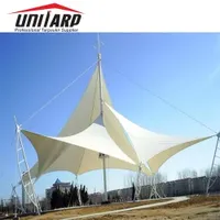 1500*1500d 32*32 PVDF Membrane Tensile Structure Canopy Membrane Fabric Outdoor Material