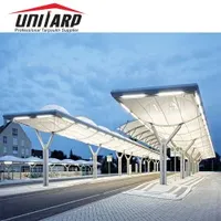 Weather Resistance 2000*2000d Anti-UV Waterproof Tensile Fabric Roof Membrane Material for Transit Hub