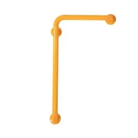 Bathroom Handrail Barrier-Free Toilet Yellow White L-Shaped Wall Handrail Nylon Grab Bar
