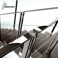 Modern Stainless Steel Stair Rail Railing Bar Railing Post Handrail Railing Modern Stainless Steel