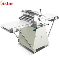 Single Phase Bakery Small Pastry Bread Dough Sheeter Manual Croissant Dough Sheeter Flatten Dough Roller for Crisp Pastry Baking Equipment