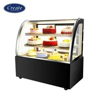 Cake Showcase Refrigerator Pastry Display Counter Cake Display Chiller Freezer with Curved Glass