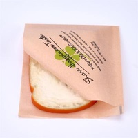 Greaseproof Pastry Burger Laminated Food Wrapping Paper Take Away Sandwich Packaging Paper Bags n Triangle Shape